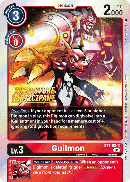 Guilmon [ST7-03] (2022 Store Participant) [Starter Deck: Gallantmon Promos] | Black Swamp Games