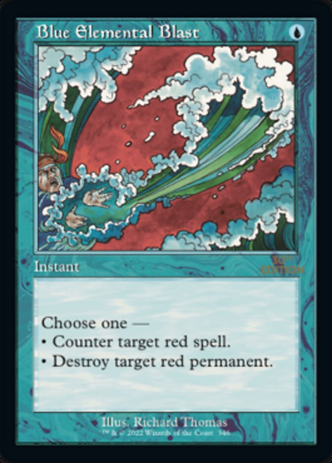 Blue Elemental Blast (Retro) [30th Anniversary Edition] | Black Swamp Games