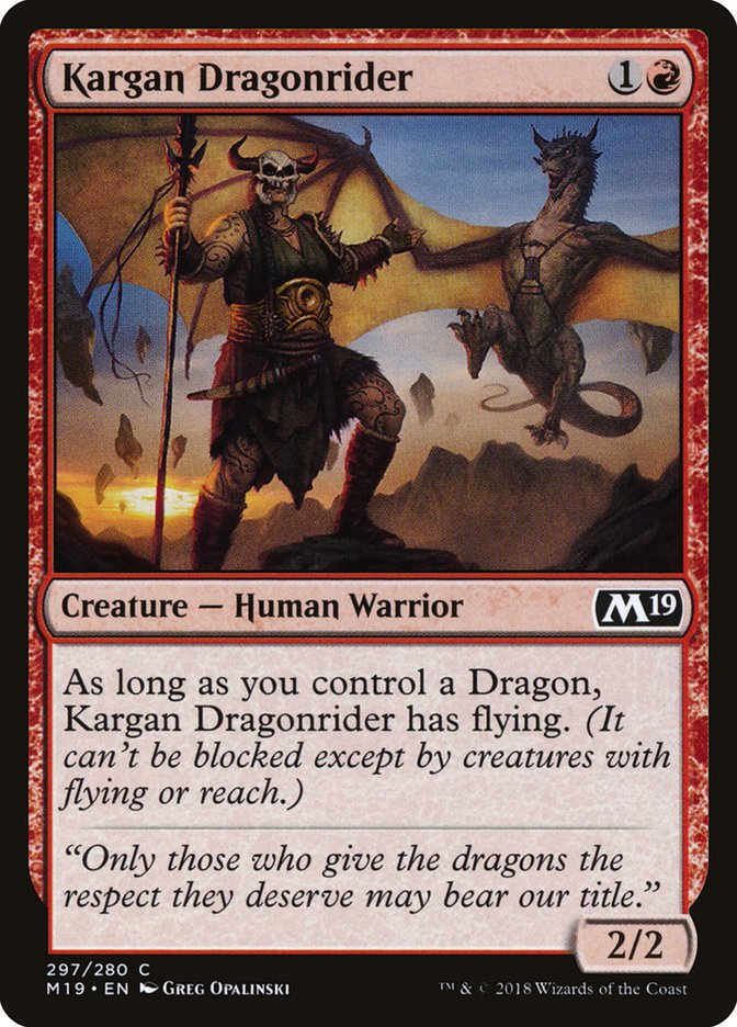 Kargan Dragonrider [Core Set 2019] | Black Swamp Games