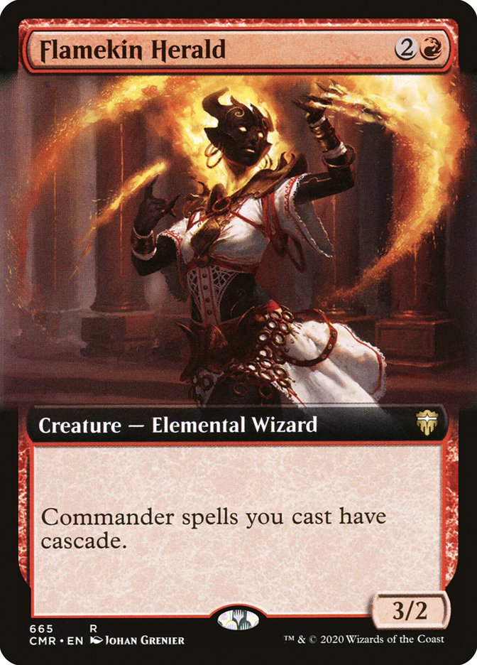 Flamekin Herald (Extended Art) [Commander Legends] | Black Swamp Games