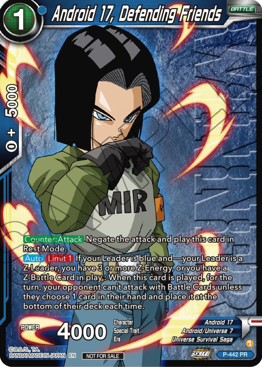 Android 17, Defending Friends (Winner) (P-442) [Tournament Promotion Cards] | Black Swamp Games