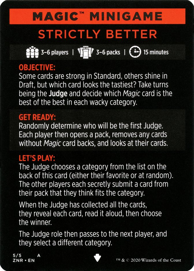 Strictly Better (Magic Minigame) [Zendikar Rising Minigame] | Black Swamp Games