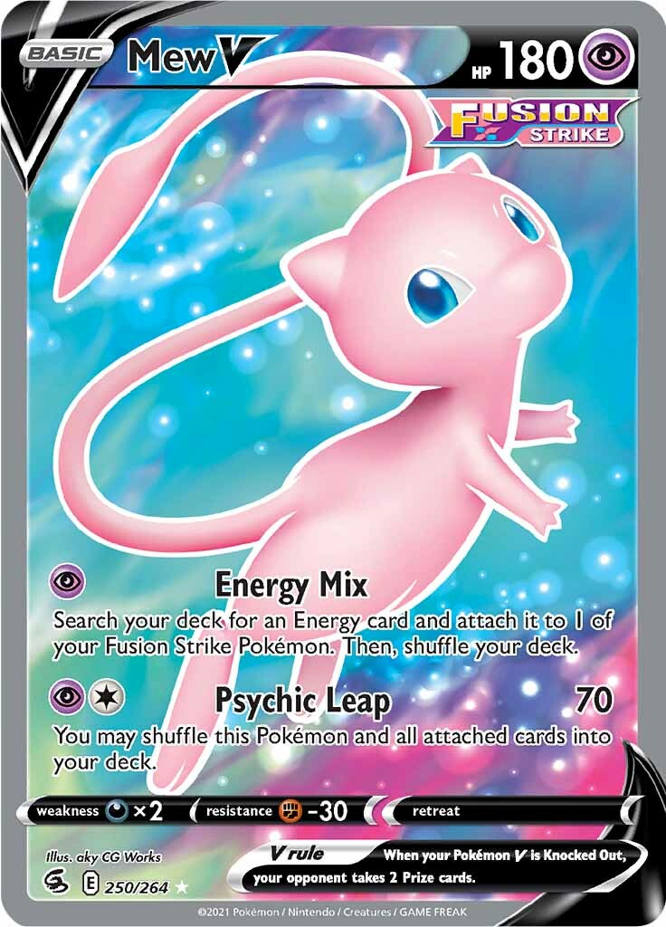 Mew V (250/264) [Sword & Shield: Fusion Strike] | Black Swamp Games