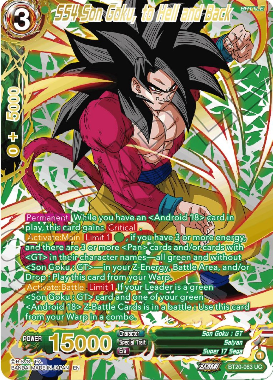 SS4 Son Goku, to Hell and Back (Gold-Stamped) (BT20-063) [Power Absorbed] | Black Swamp Games