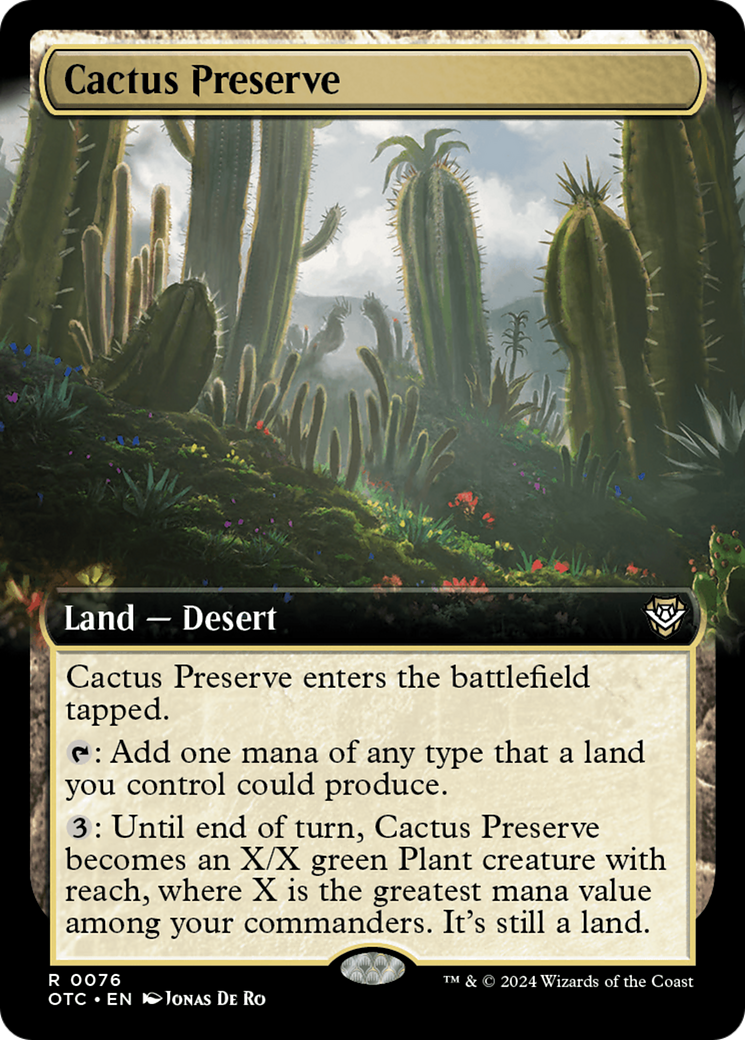 Cactus Preserve (Extended Art) [Outlaws of Thunder Junction Commander] | Black Swamp Games