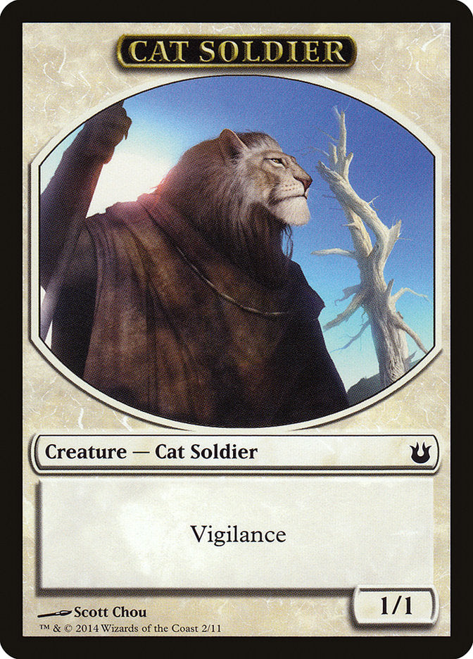 Cat Soldier Token [Born of the Gods Tokens] | Black Swamp Games