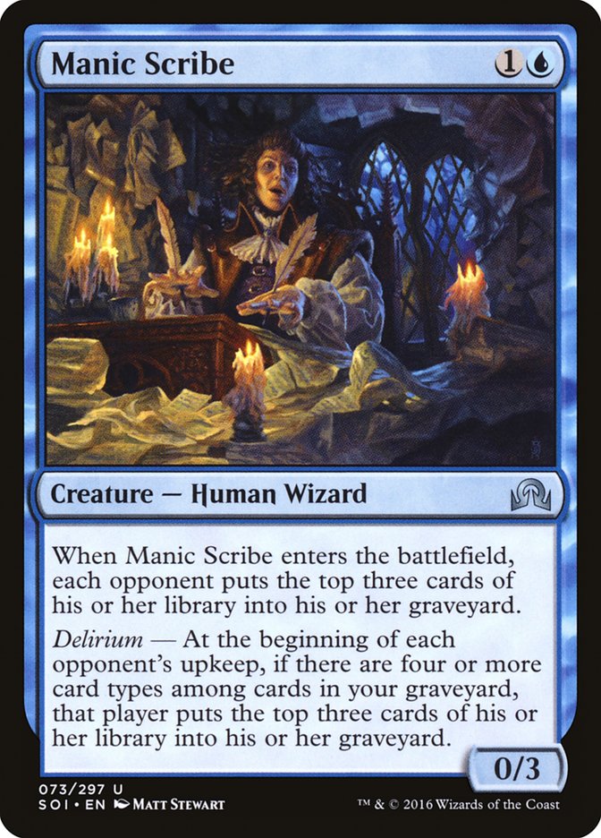 Manic Scribe [Shadows over Innistrad] | Black Swamp Games