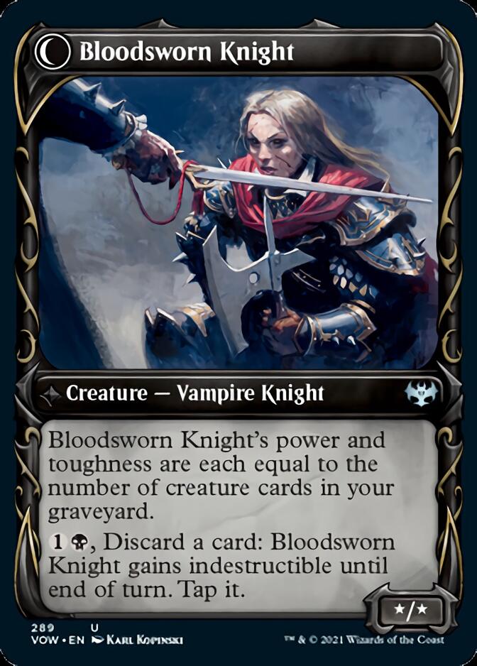 Bloodsworn Squire // Bloodsworn Knight (Showcase Fang Frame) [Innistrad: Crimson Vow] | Black Swamp Games