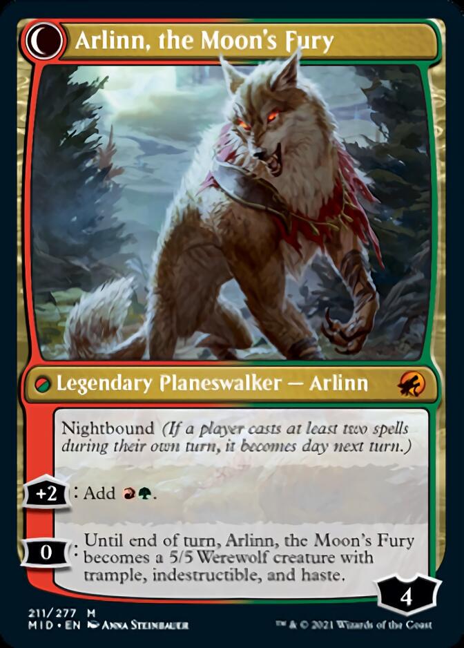 Arlinn, the Pack's Hope // Arlinn, the Moon's Fury [Innistrad: Midnight Hunt] | Black Swamp Games