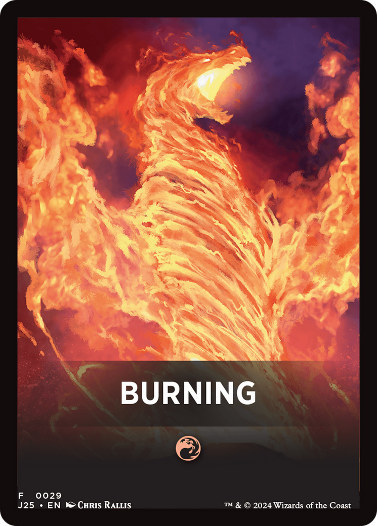 Burning Theme Card [Foundations Jumpstart Front Cards] | Black Swamp Games