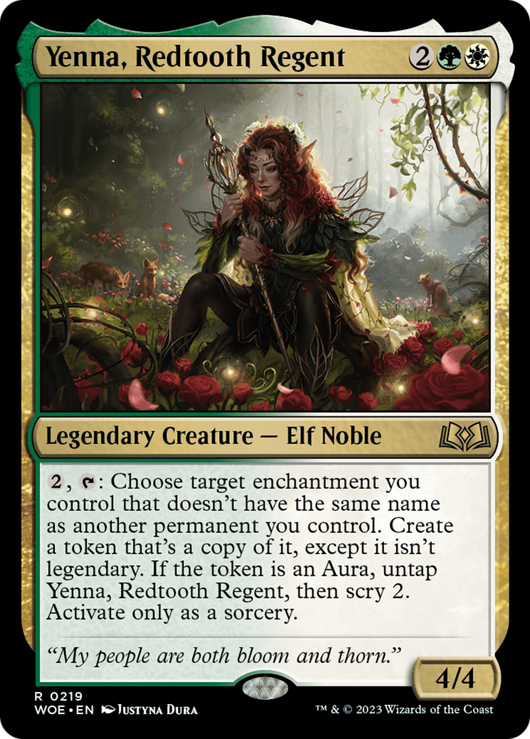 Yenna, Redtooth Regent [Wilds of Eldraine Prerelease Promos] | Black Swamp Games