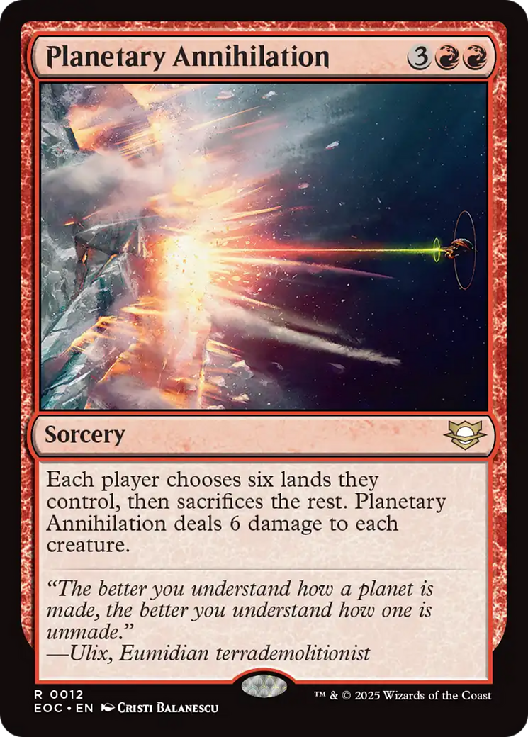 Planetary Annihilation [Edge of Eternities Commander] | Black Swamp Games
