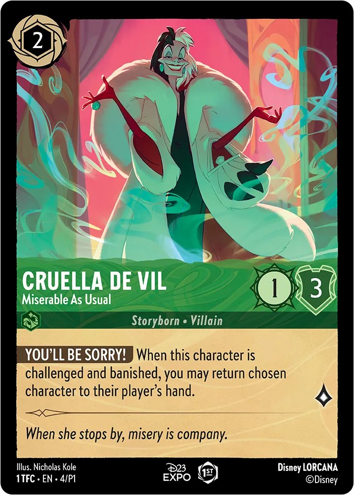 Cruella de Vil (4) [D23 Promos] | Black Swamp Games
