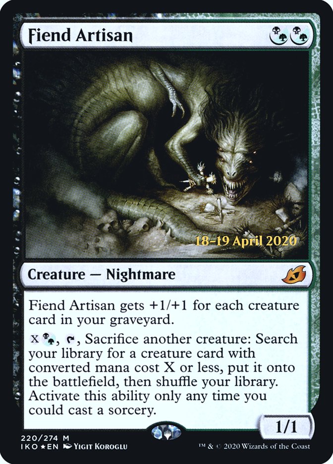 Fiend Artisan [Ikoria: Lair of Behemoths Prerelease Promos] | Black Swamp Games