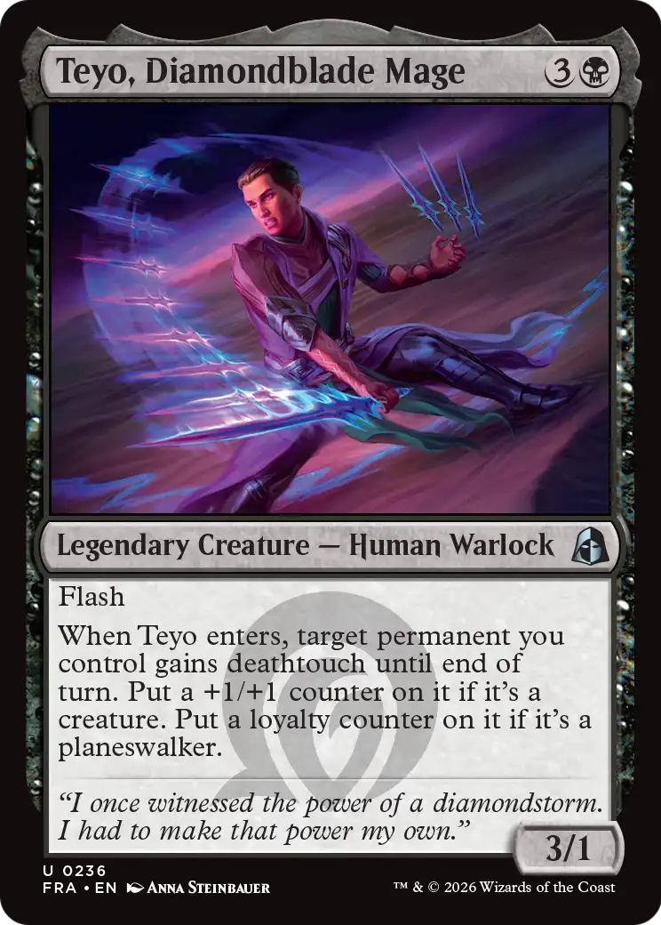 Teyo, Diamondblade Mage [Reality Fracture] | Black Swamp Games