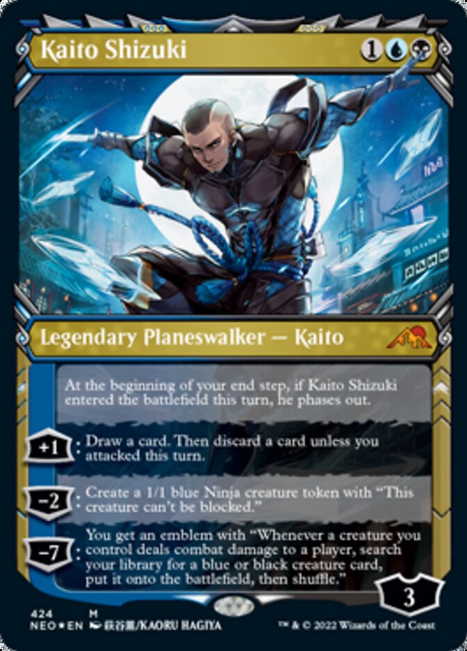 Kaito Shizuki (Showcase) (Foil Etched) [Kamigawa: Neon Dynasty] | Black Swamp Games