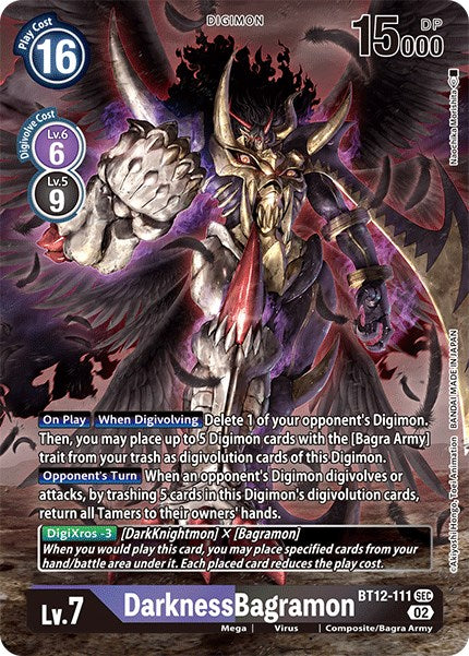 DarknessBagramon [BT12-111] (Alternate Art) [Across Time] | Black Swamp Games