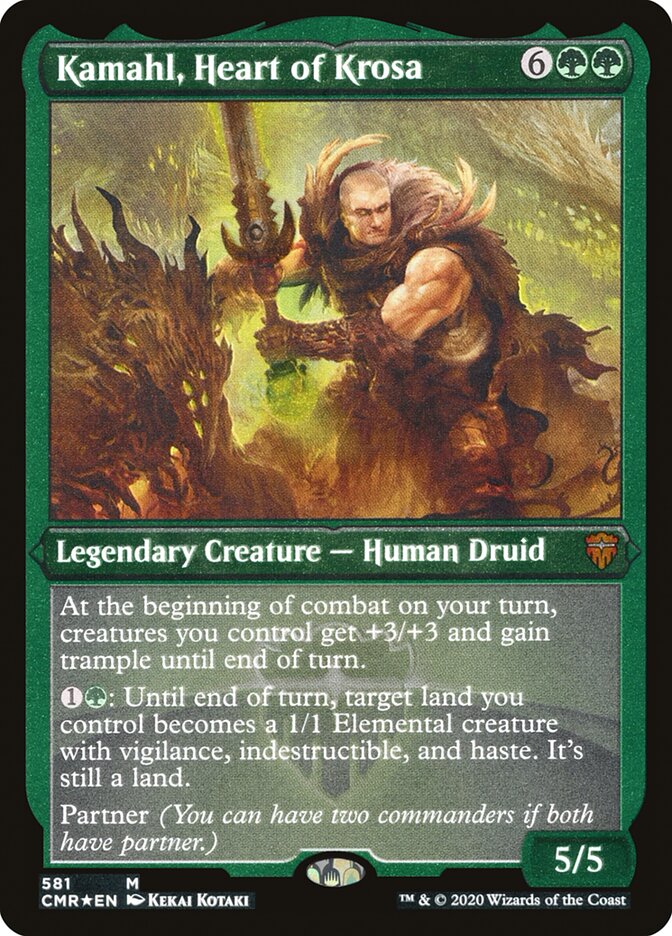 Kamahl, Heart of Krosa (Etched) [Commander Legends] | Black Swamp Games
