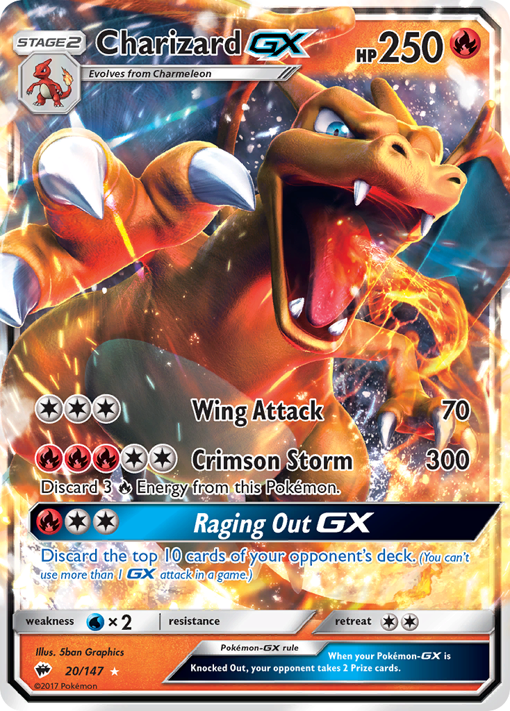 Charizard GX (20/147) [Sun & Moon: Burning Shadows] | Black Swamp Games
