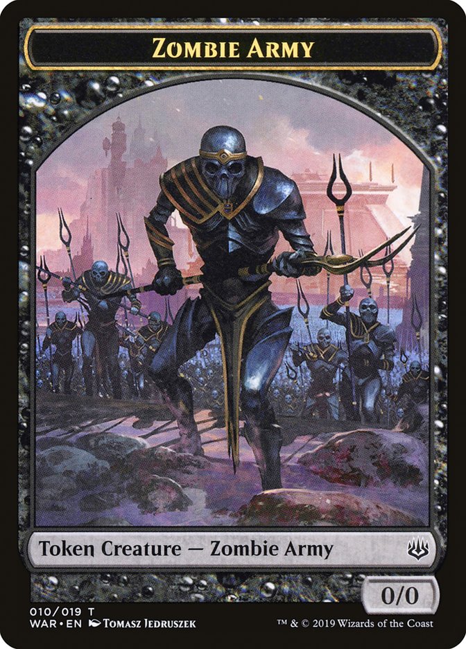 Zombie Army Token (010/019) [War of the Spark Tokens] | Black Swamp Games