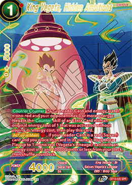 King Vegeta, Hidden Ambitions (SPR) (BT13-020) [Supreme Rivalry] | Black Swamp Games