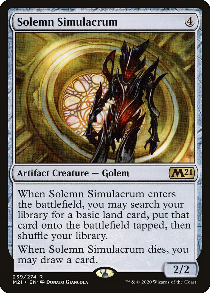 Solemn Simulacrum [Core Set 2021] | Black Swamp Games