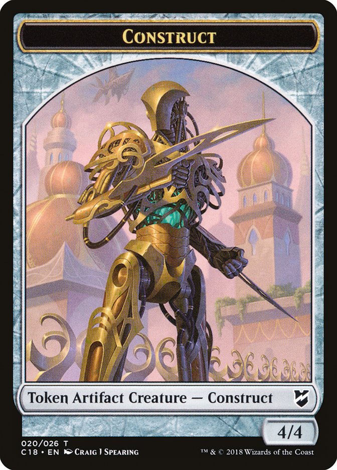Myr (007) // Construct (020) Double-Sided Token [Commander 2018 Tokens] | Black Swamp Games