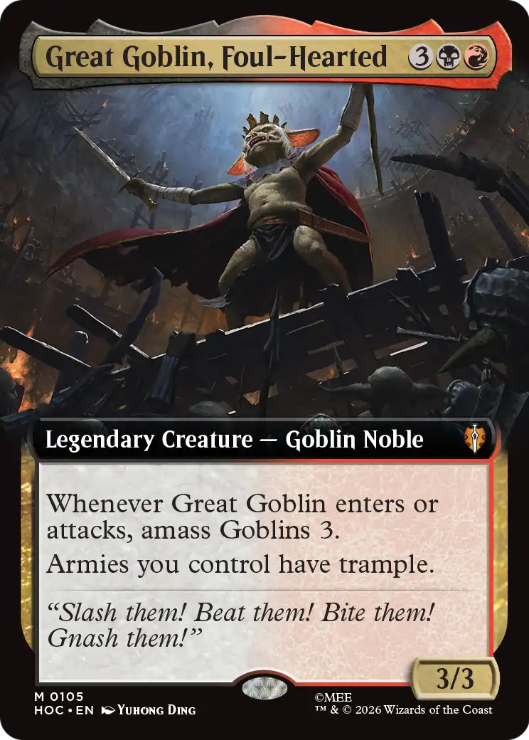 Great Goblin, Foul-Hearted (Extended Art) [The Hobbit: Eternal-Legal] | Black Swamp Games