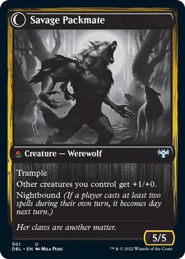 Child of the Pack // Savage Packmate [Innistrad: Double Feature] | Black Swamp Games