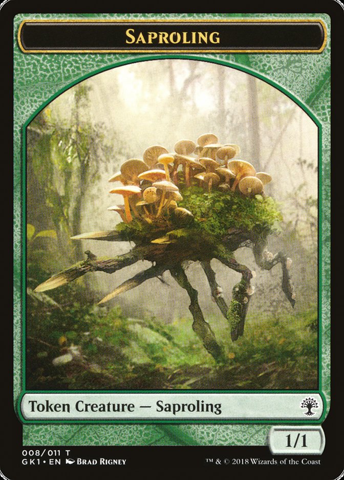 Wurm // Saproling Double-Sided Token [Guilds of Ravnica Guild Kit Tokens] | Black Swamp Games