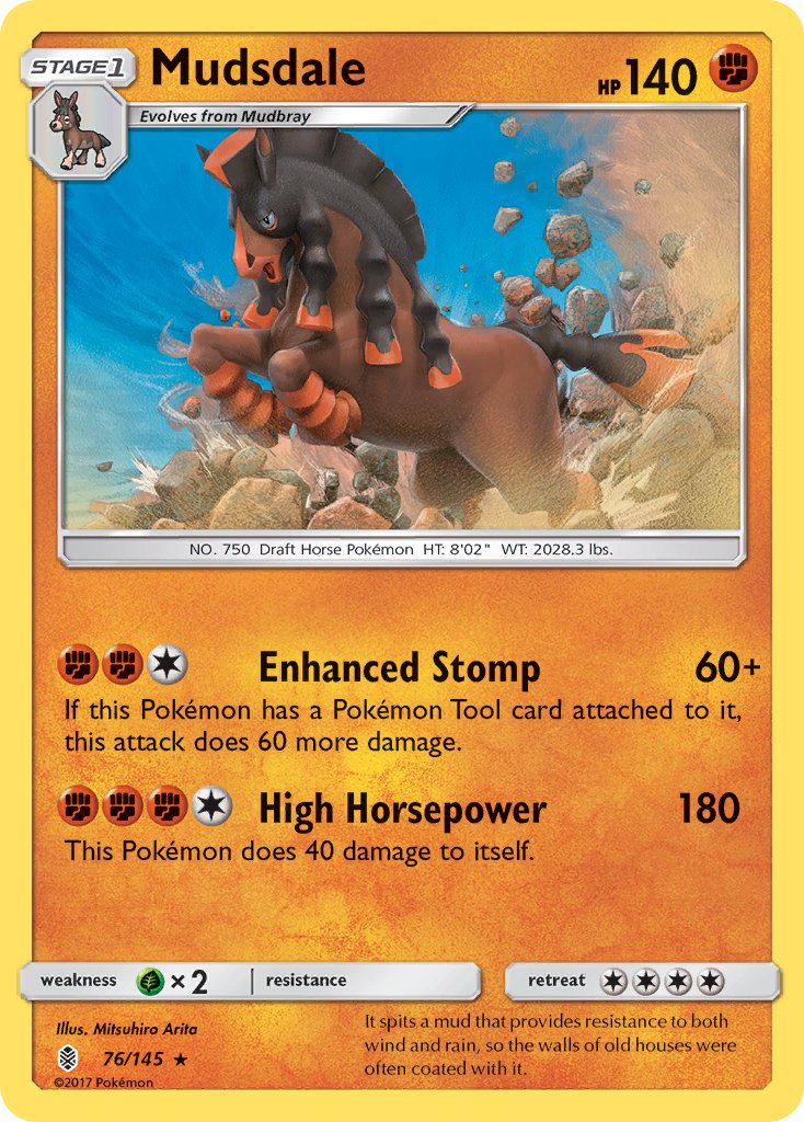 Mudsdale (76/145) (Prerelease Kit Exclusive) (Theme Deck Exclusive) [Sun & Moon: Guardians Rising] | Black Swamp Games