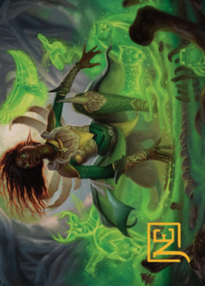 Fauna Shaman Art Card (Gold-Stamped Signature) [The Brothers' War Art Series] | Black Swamp Games