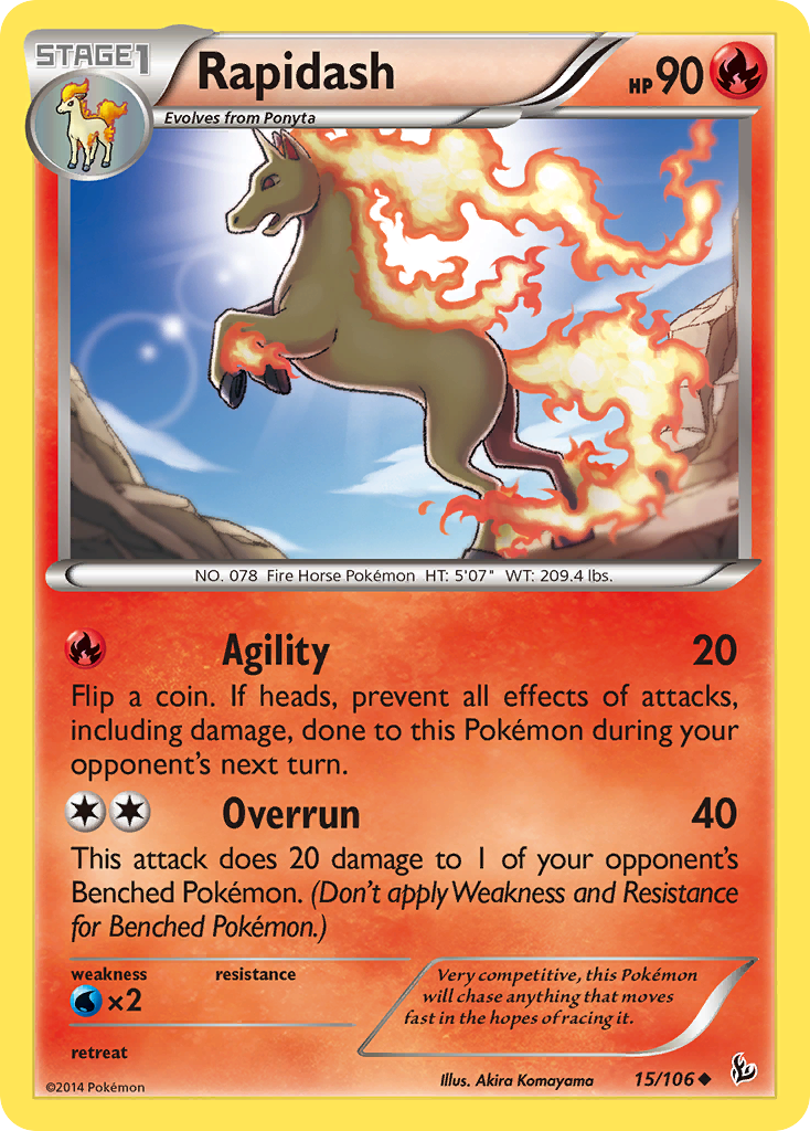 Rapidash (15/106) [XY: Flashfire] | Black Swamp Games
