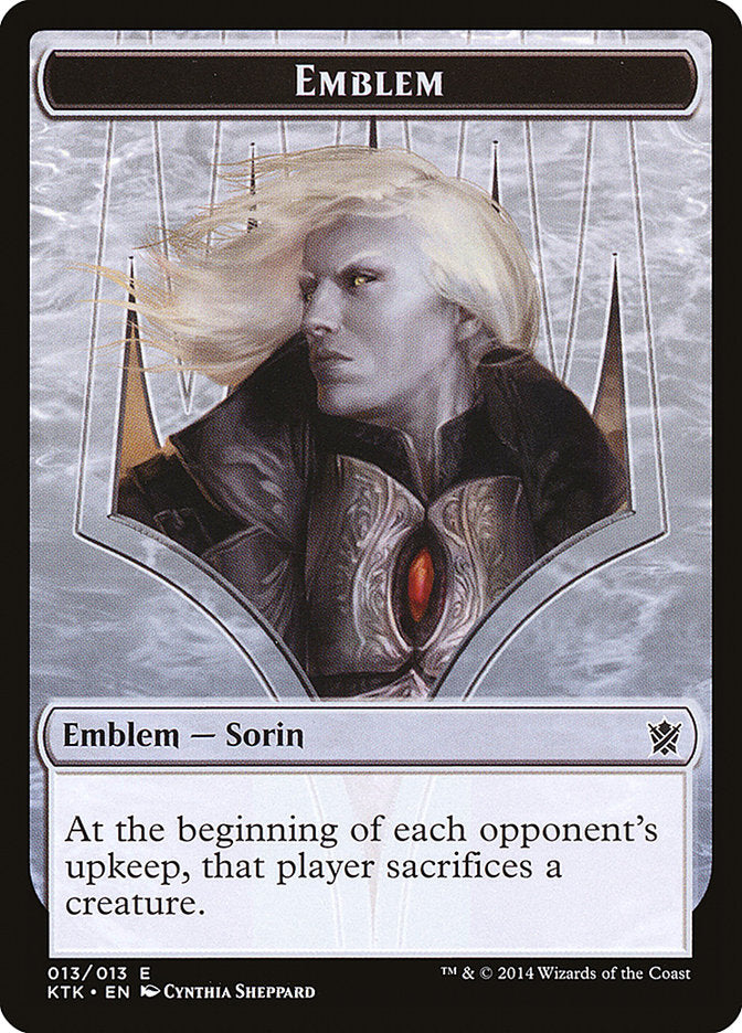 Sorin, Solemn Visitor Emblem [Khans of Tarkir Tokens] | Black Swamp Games