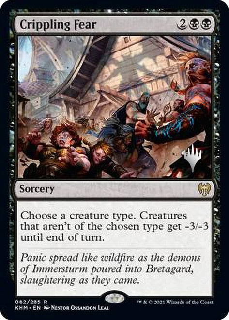 Crippling Fear (Promo Pack) [Kaldheim Promos] | Black Swamp Games
