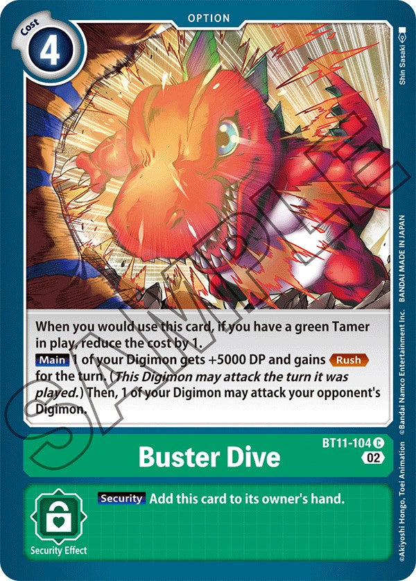 Buster Dive [BT11-104] [Dimensional Phase] | Black Swamp Games