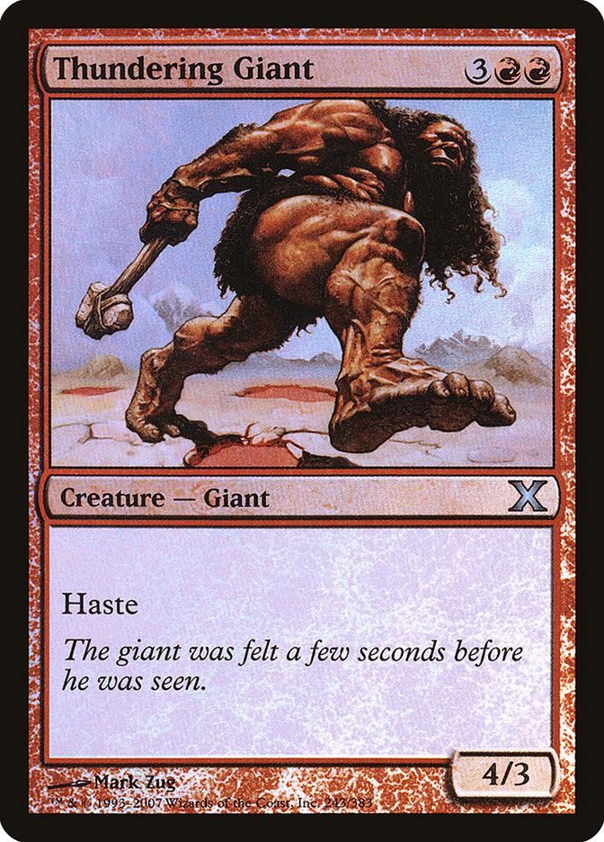 Thundering Giant (Premium Foil) [Tenth Edition] | Black Swamp Games