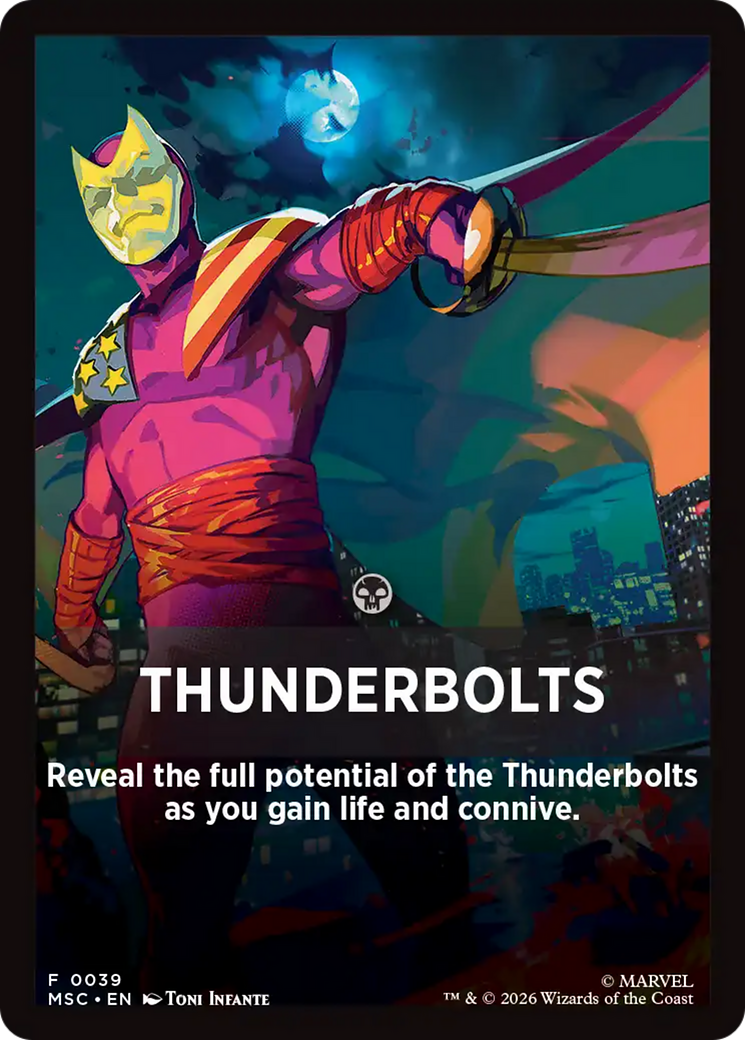 Thunderbolts Theme Card [Marvel Super Heroes Commander] | Black Swamp Games