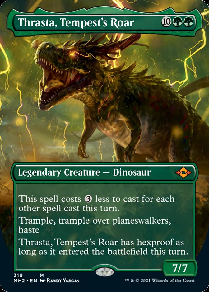 Thrasta, Tempest's Roar (Borderless Alternate Art) [Modern Horizons 2] | Black Swamp Games