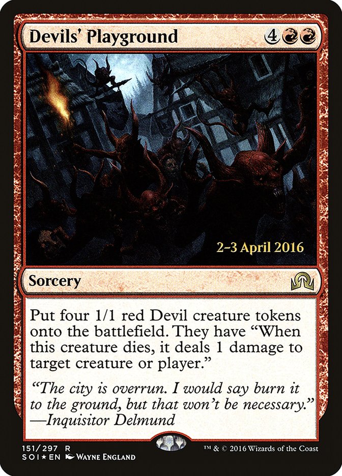 Devils' Playground [Shadows over Innistrad Prerelease Promos] | Black Swamp Games