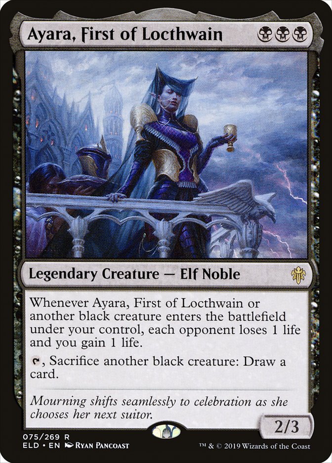 Ayara, First of Locthwain [Throne of Eldraine] | Black Swamp Games