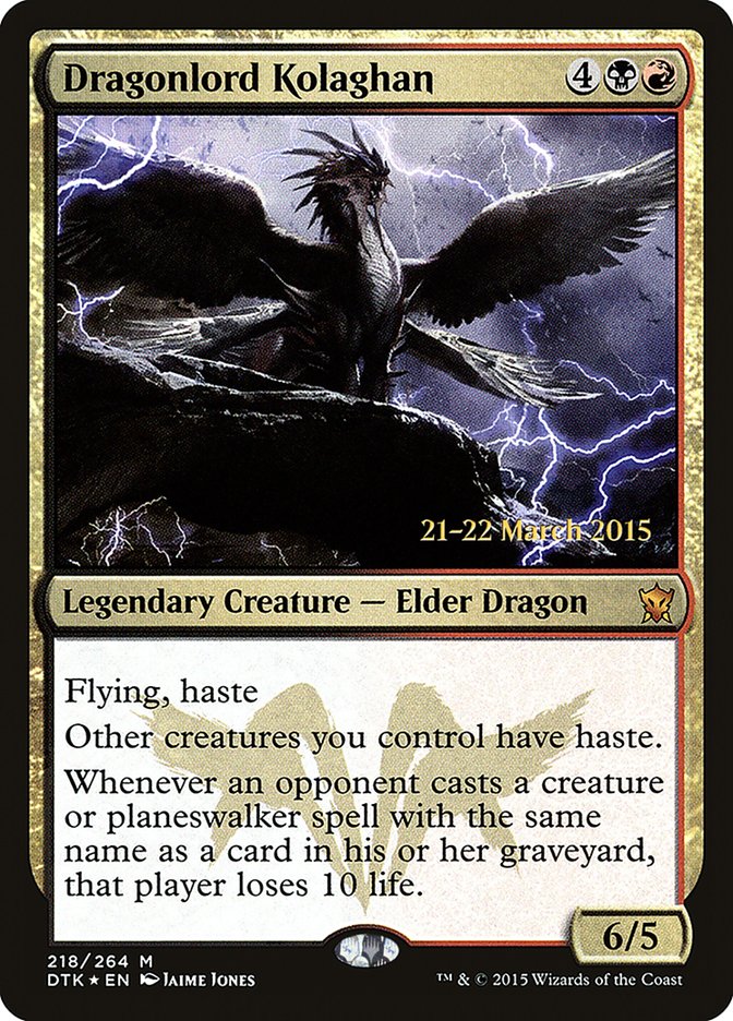 Dragonlord Kolaghan [Dragons of Tarkir Prerelease Promos] | Black Swamp Games