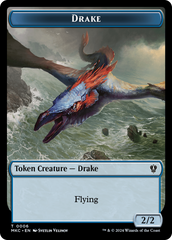 Drake // Koma's Coil Double-Sided Token [Murders at Karlov Manor Commander Tokens] | Black Swamp Games