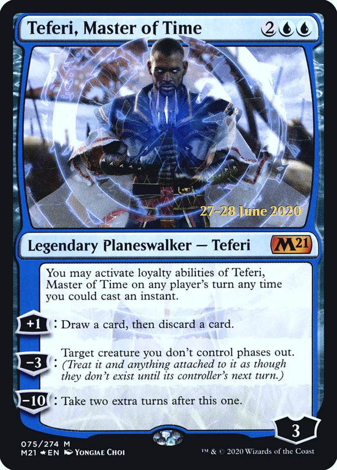 Teferi, Master of Time (75) [Core Set 2021 Prerelease Promos] | Black Swamp Games