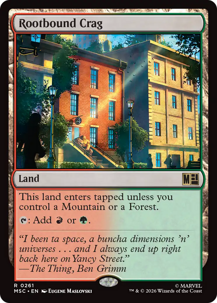 Rootbound Crag (Surge Foil) [Marvel Super Heroes Commander] | Black Swamp Games