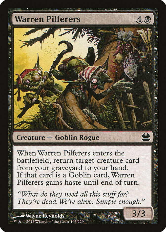 Warren Pilferers [Modern Masters] | Black Swamp Games