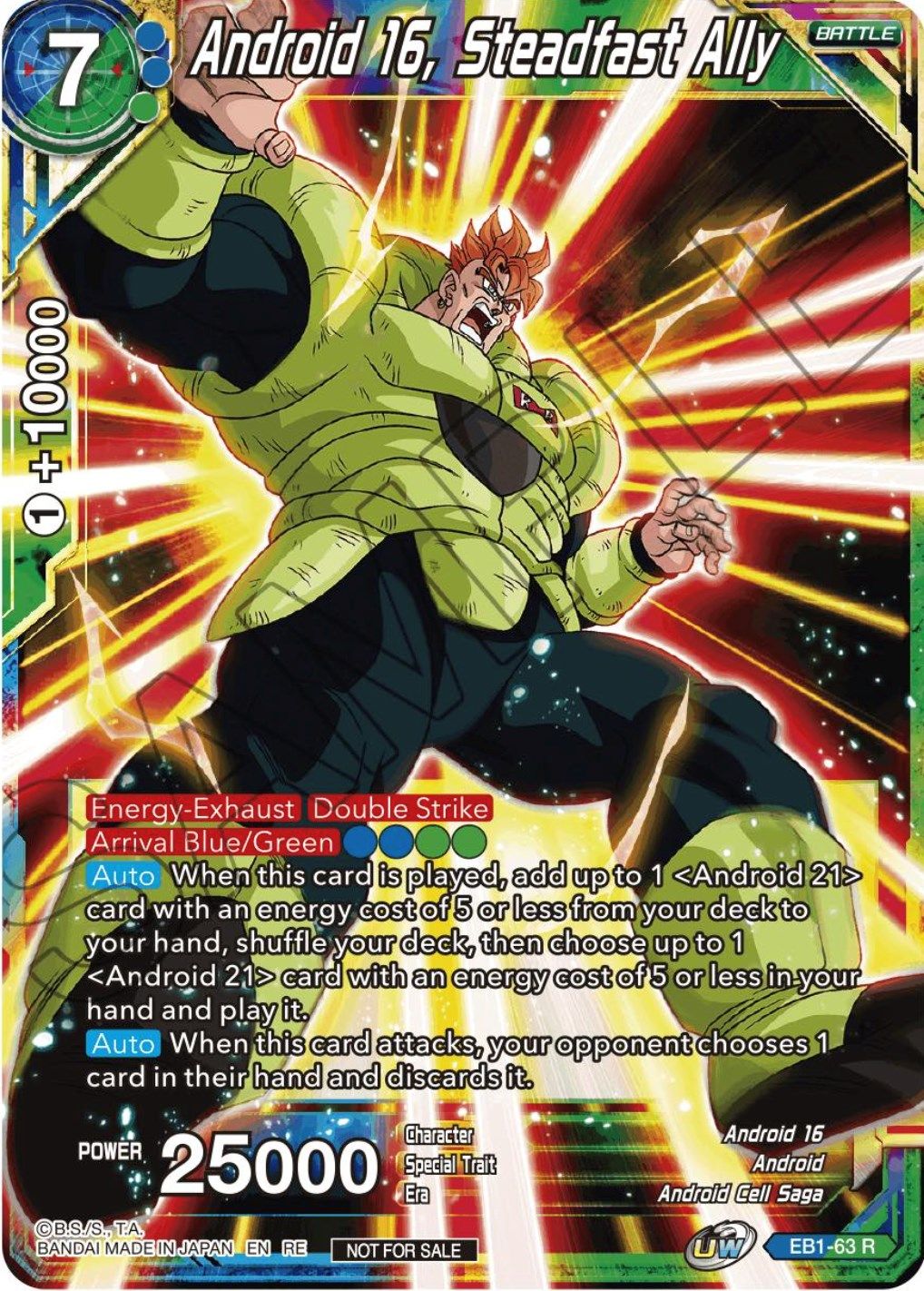 Android 16, Steadfast Ally (Championship Selection Pack 2023 Vol.1) (EB1-63) [Tournament Promotion Cards] | Black Swamp Games