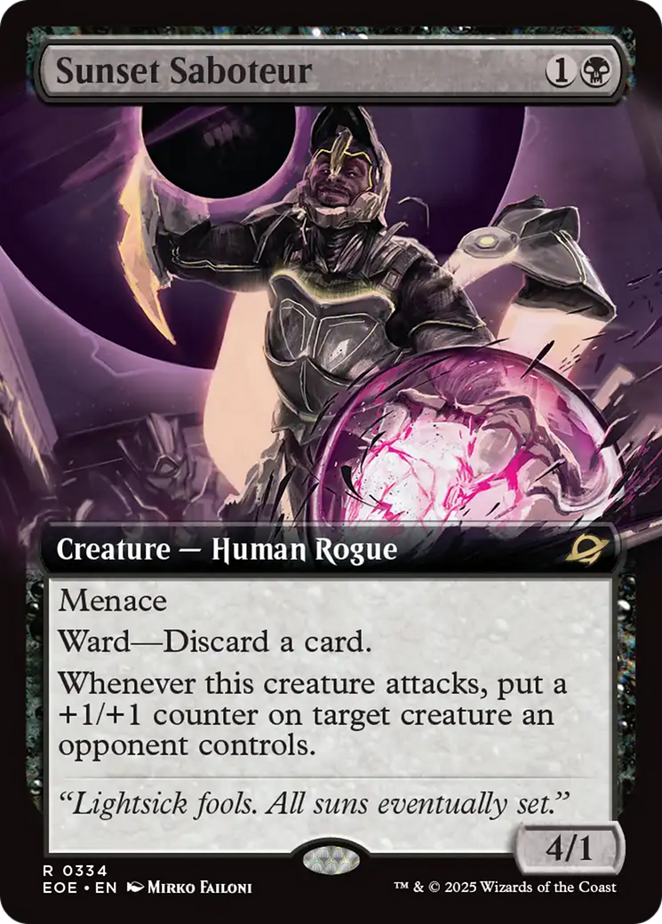 Sunset Saboteur (Extended Art) [Edge of Eternities] | Black Swamp Games