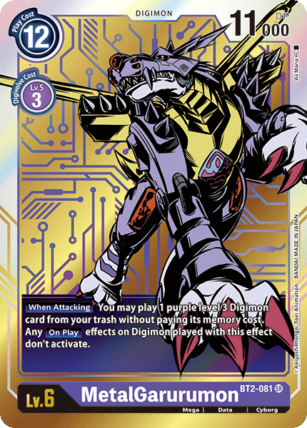 MetalGarurumon [BT2-081] (Alternate Art) [Release Special Booster Ver.1.0] | Black Swamp Games