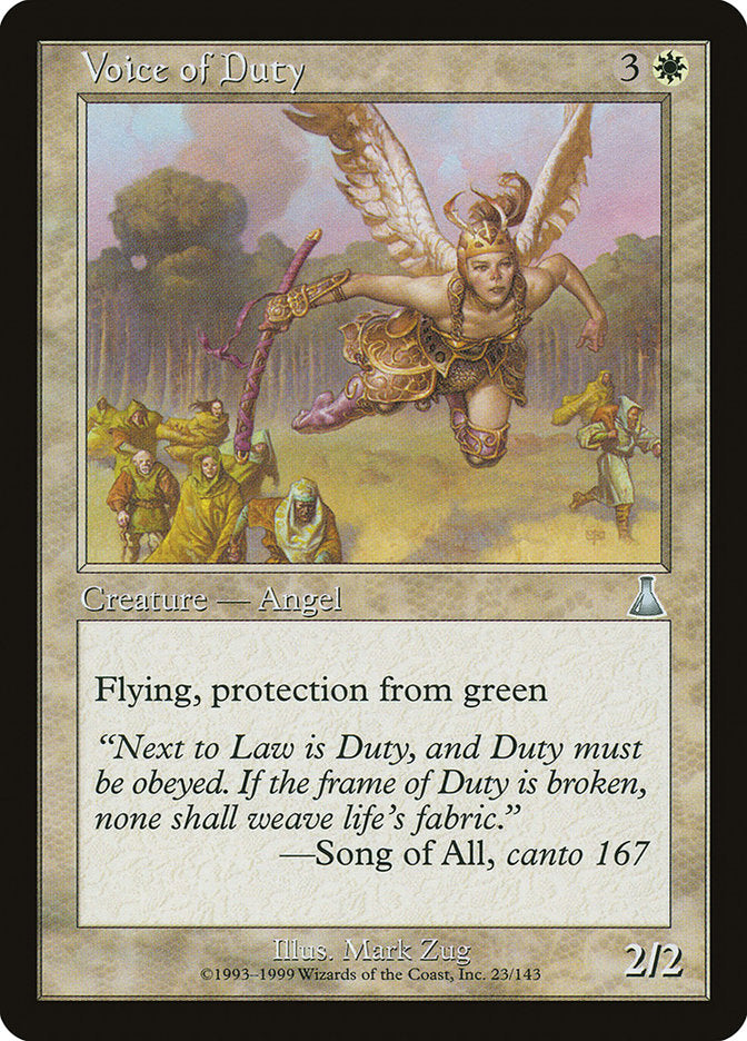 Voice of Duty [Urza's Destiny] | Black Swamp Games